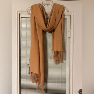 Portola Tan Scarf with Fringe
